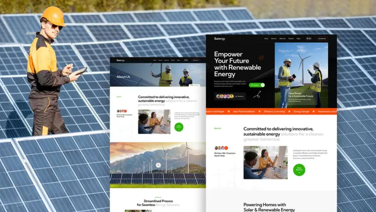 Sunergy – Solar & Renewable Energy Elementor Template Kit